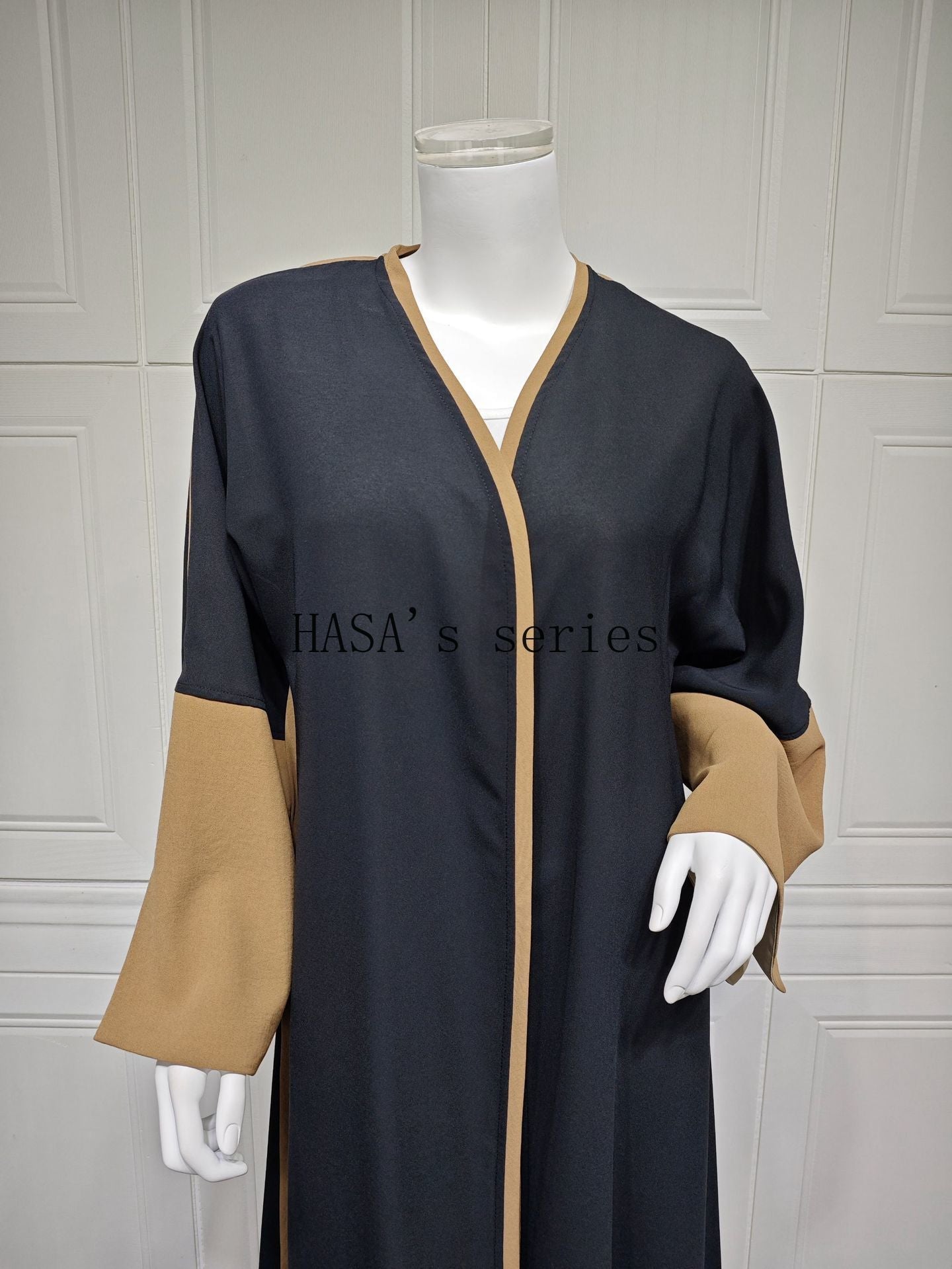 HS5089 Color-blocked Patchwork Long-sleeved Dress, A Stylish and Elegant Long Design.