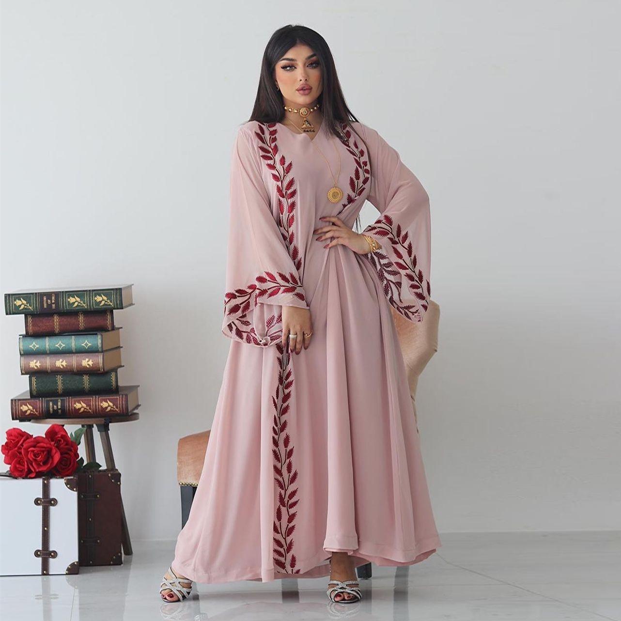 HAYA HAYA1050 2pcs Chiffon Long Muslim Dress with Hijab
