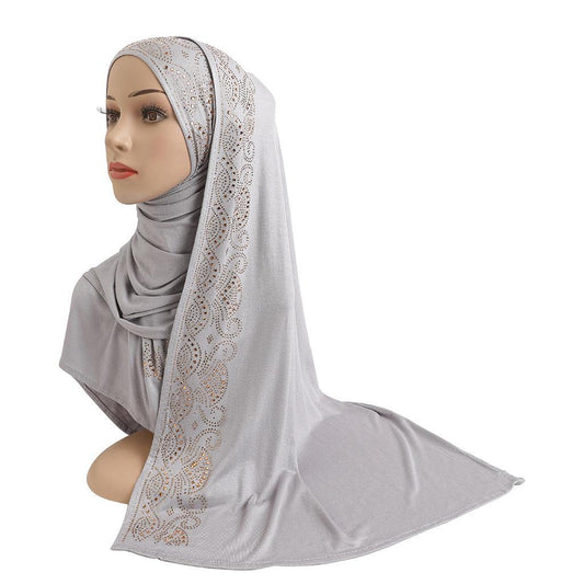 HAYA HA1144 Cotton Hot Gold Glass Diamond Headband