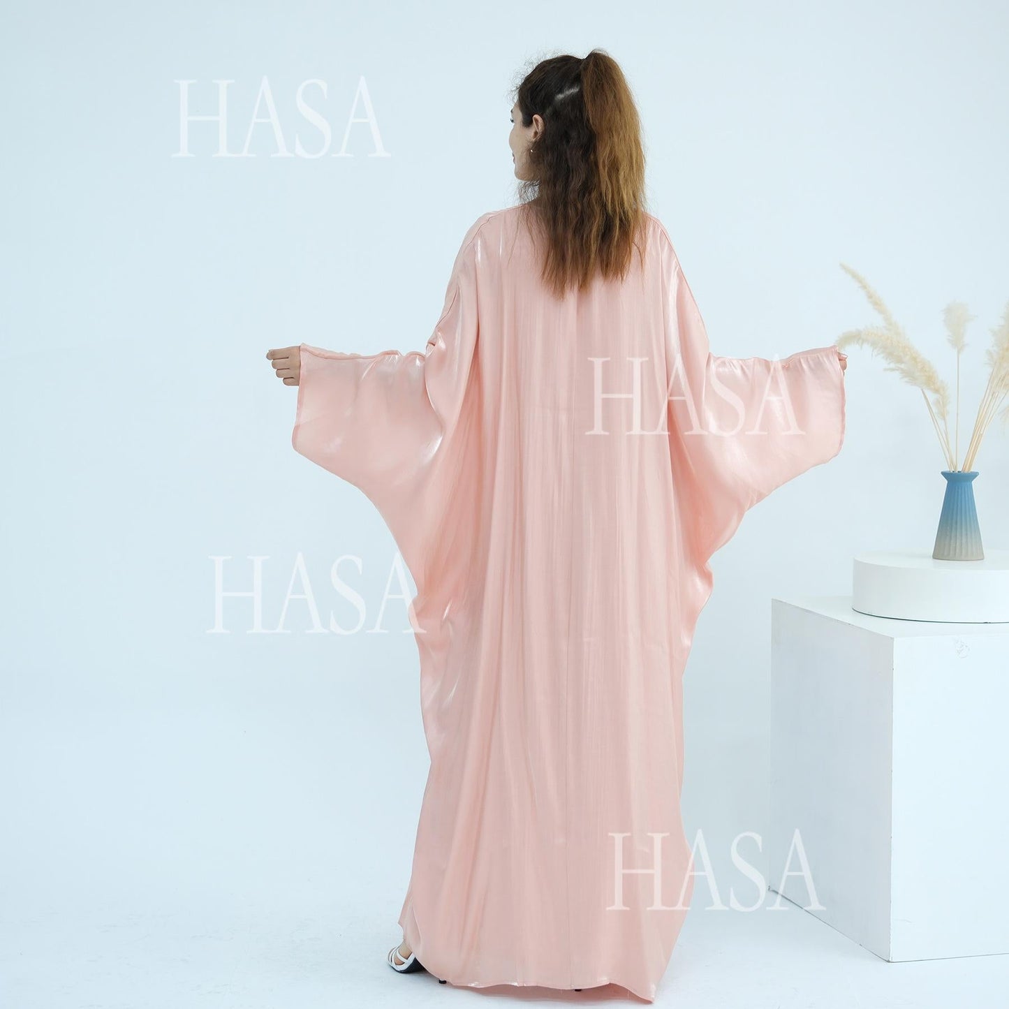 HA6530 Solid color simple two-piece long skirt suit