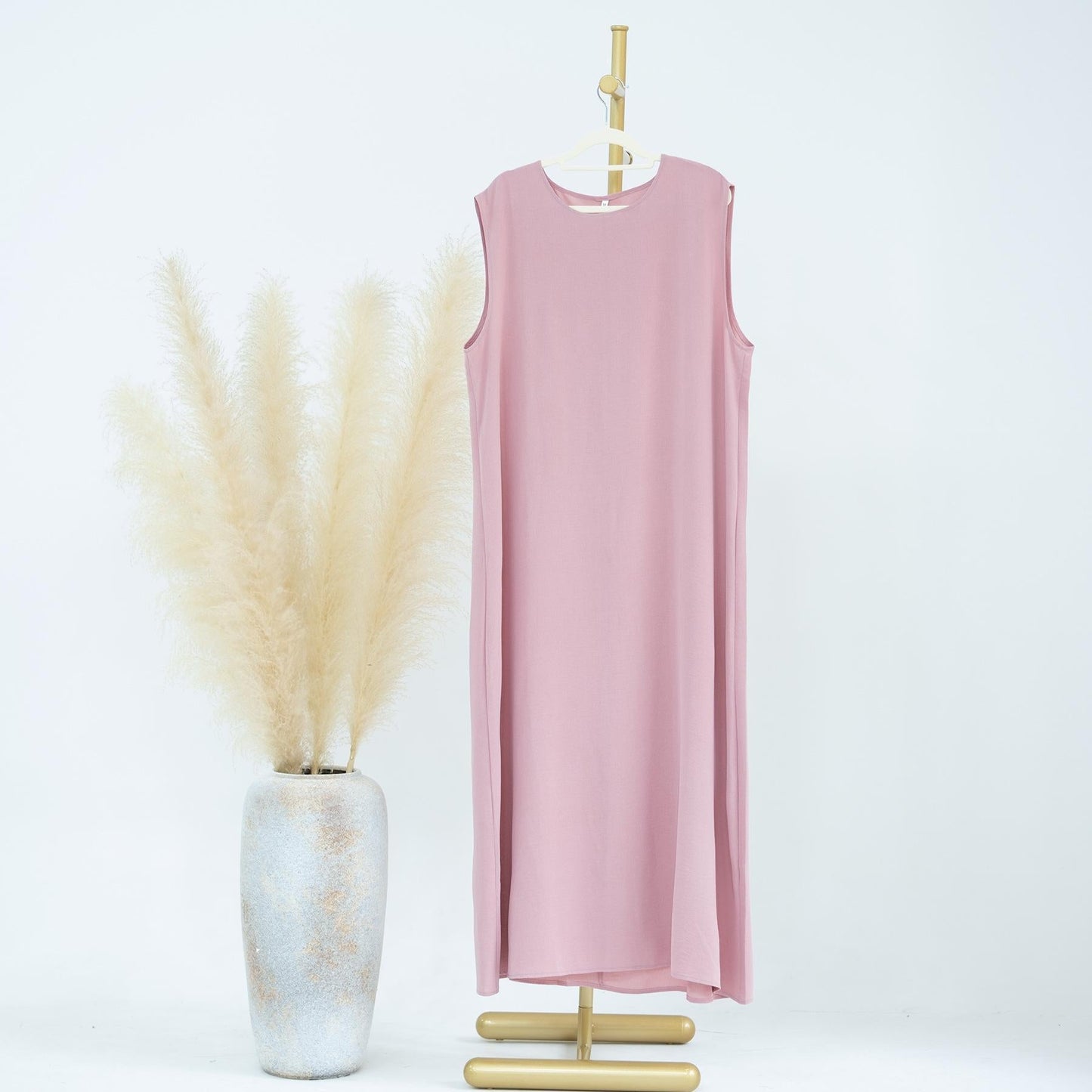 HAYA HAYA1019 Solid Color Bottom Tank Top Dress