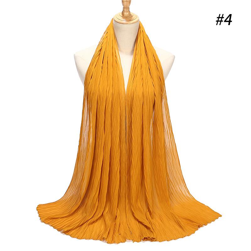 HAYA HA1137 Pearl Chiffon Baotou Scarf
