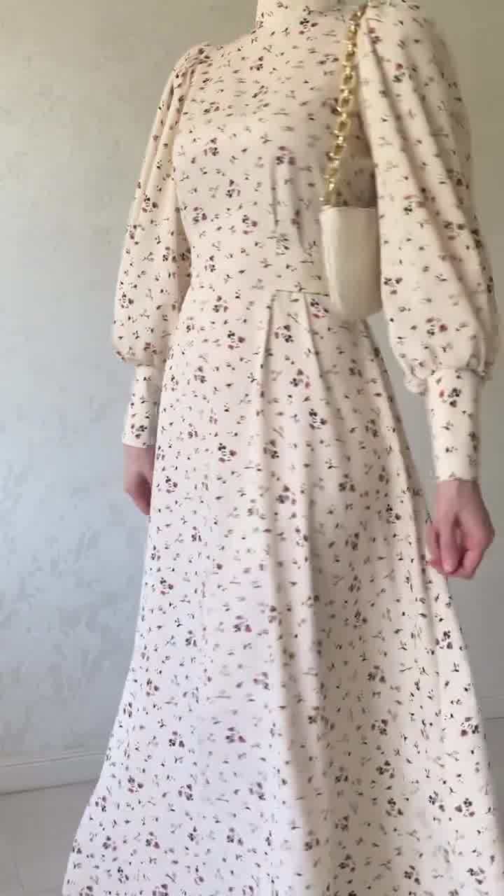 HAYA HAYA1027 Lace Up Floral Dress Long Skirt
