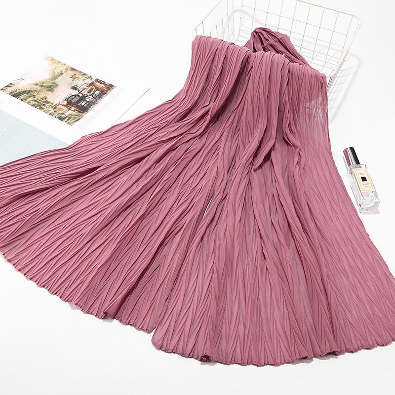 HAYA HA1137 Pearl Chiffon Baotou Scarf