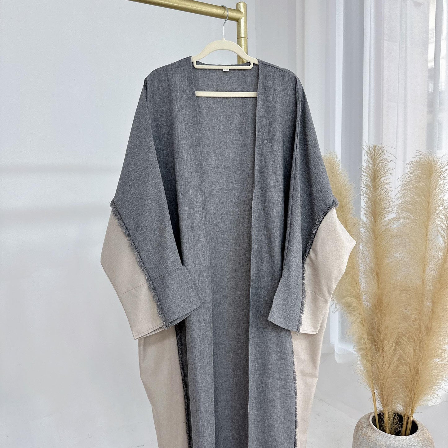 HA5606 Stylish Patchwork Robe - Cardigan and Dress Style