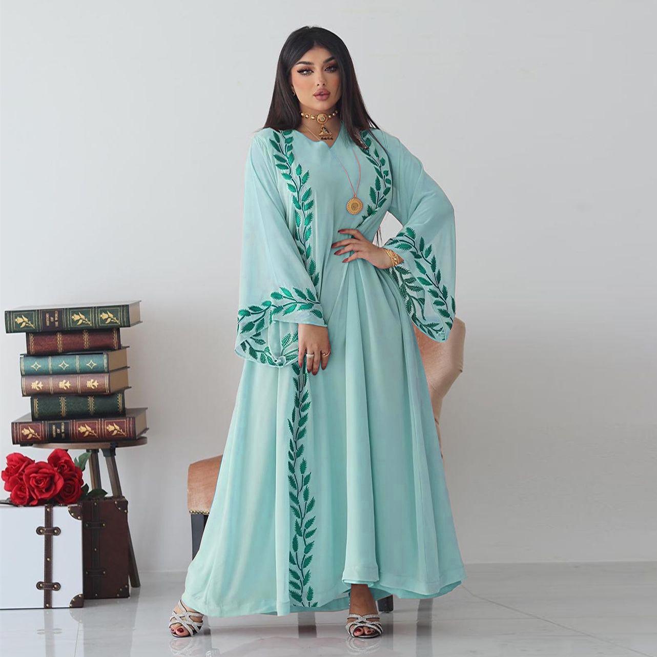 HAYA HAYA1050 2pcs Chiffon Long Muslim Dress with Hijab
