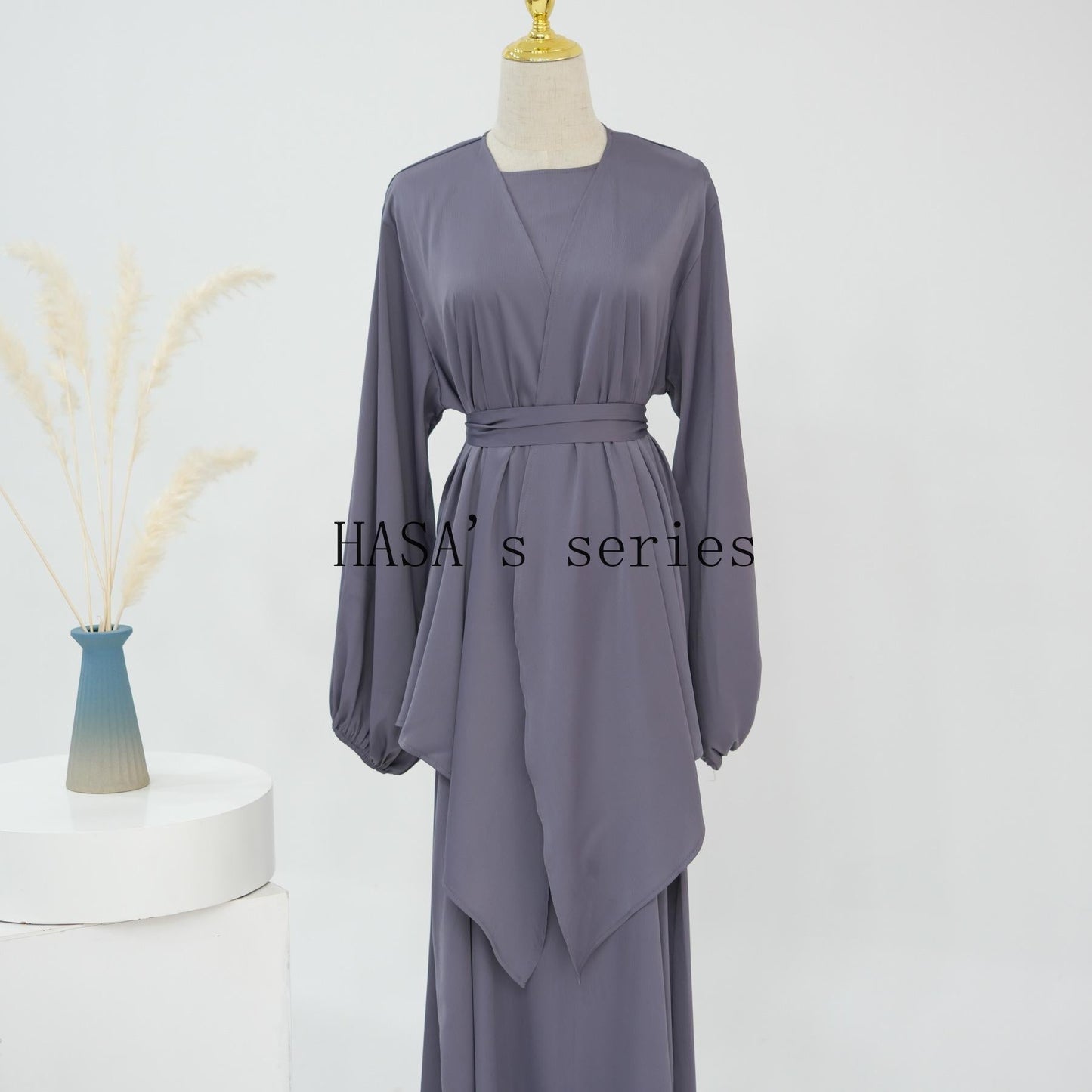 HS4845 Simple, Solid-color, Loose-fitting Two-piece Set, A Comfortable and Coordinated Outfit.