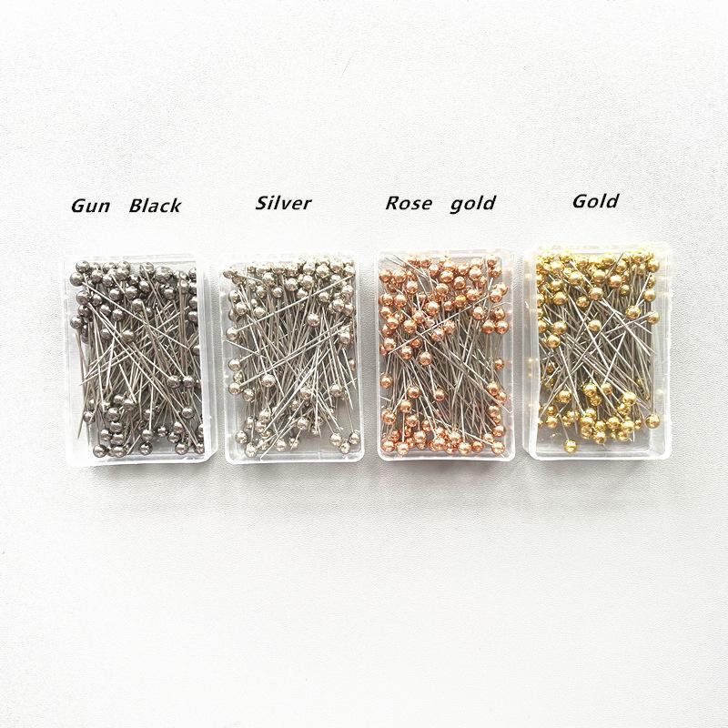 HAYA HAYA1066 100pcs/box Stainless Steel Pearl Breast Needle Scarf Button