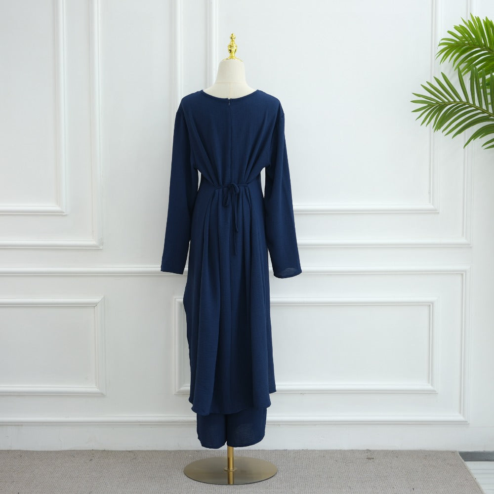 HA6605 Stylish asymmetrical two-piece set (with optional headscarf)
