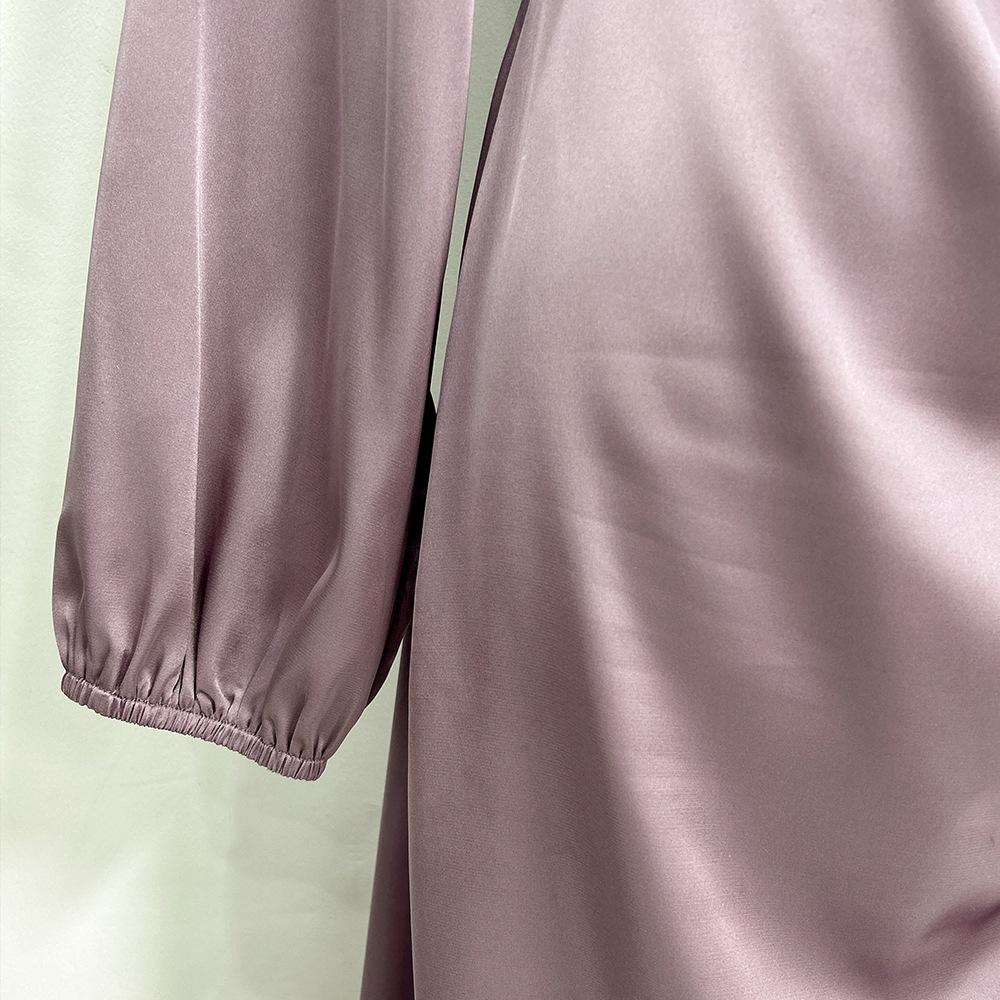 HAYA HAYA1045 Solid Color Large Robe Dress