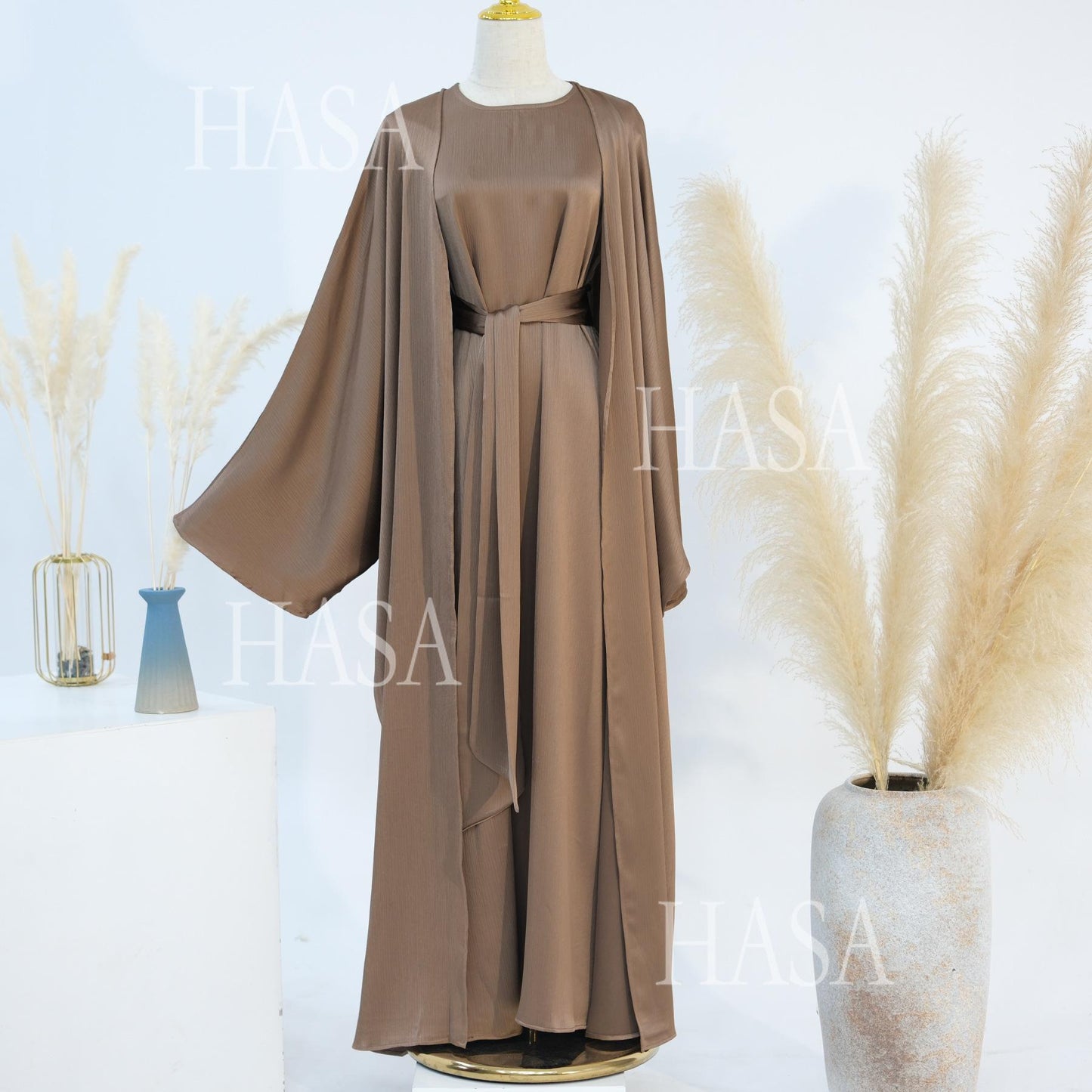HA6575 Elegant Two-piece Cardigan Robe Set