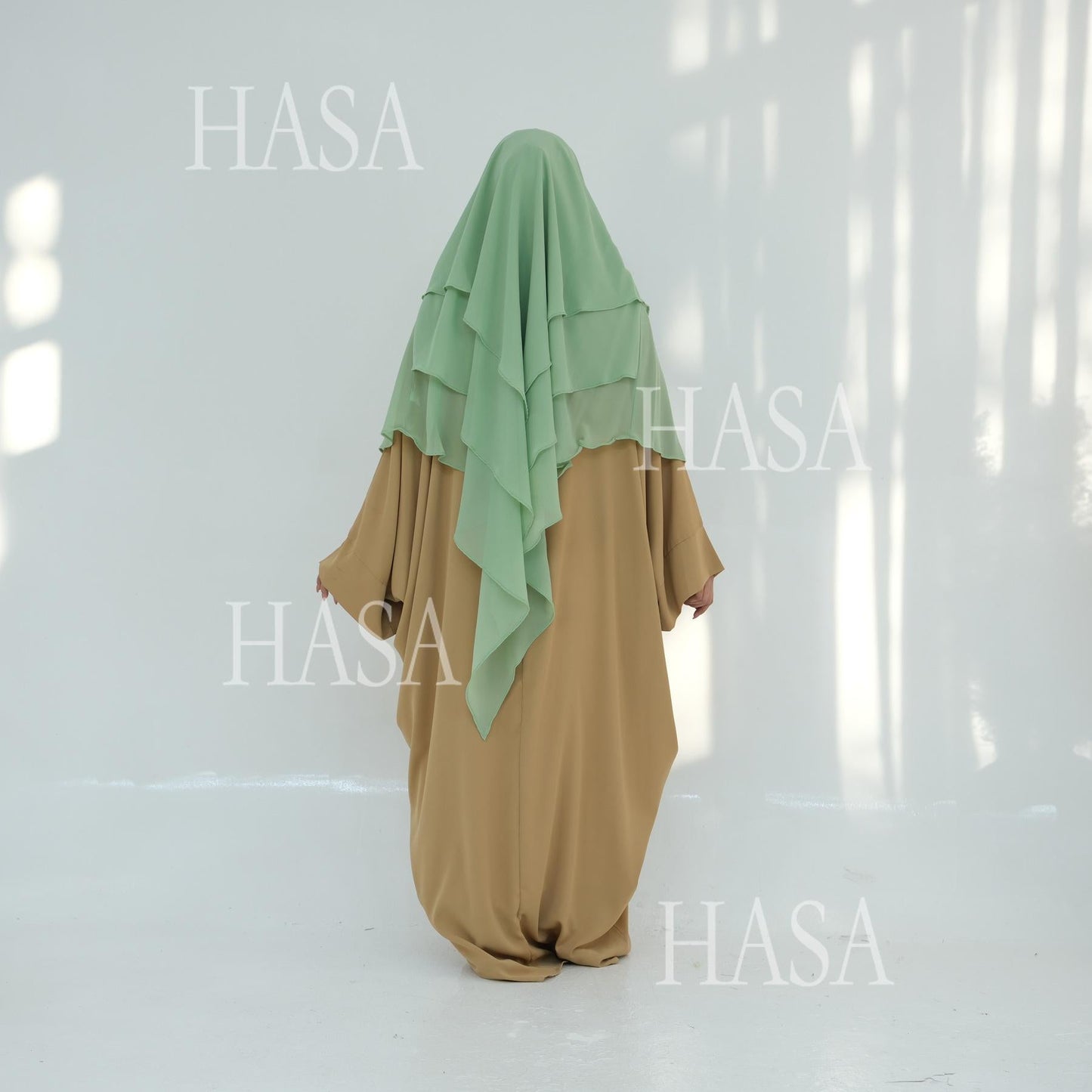 HA6475 Soft and large double-layer headscarf, wide solid color