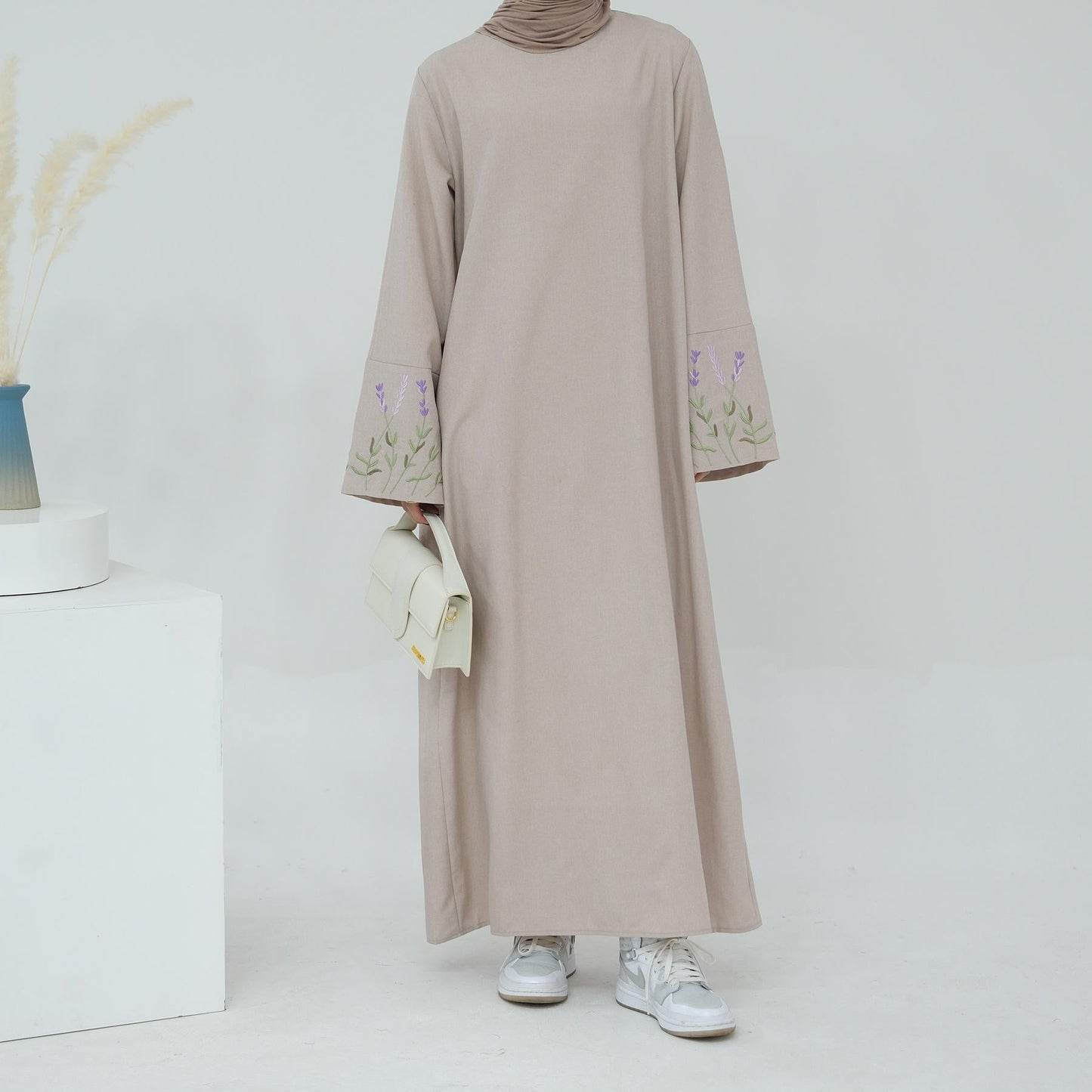 HAYA HAYA1090 Flower Embroidery Elegant Dress
