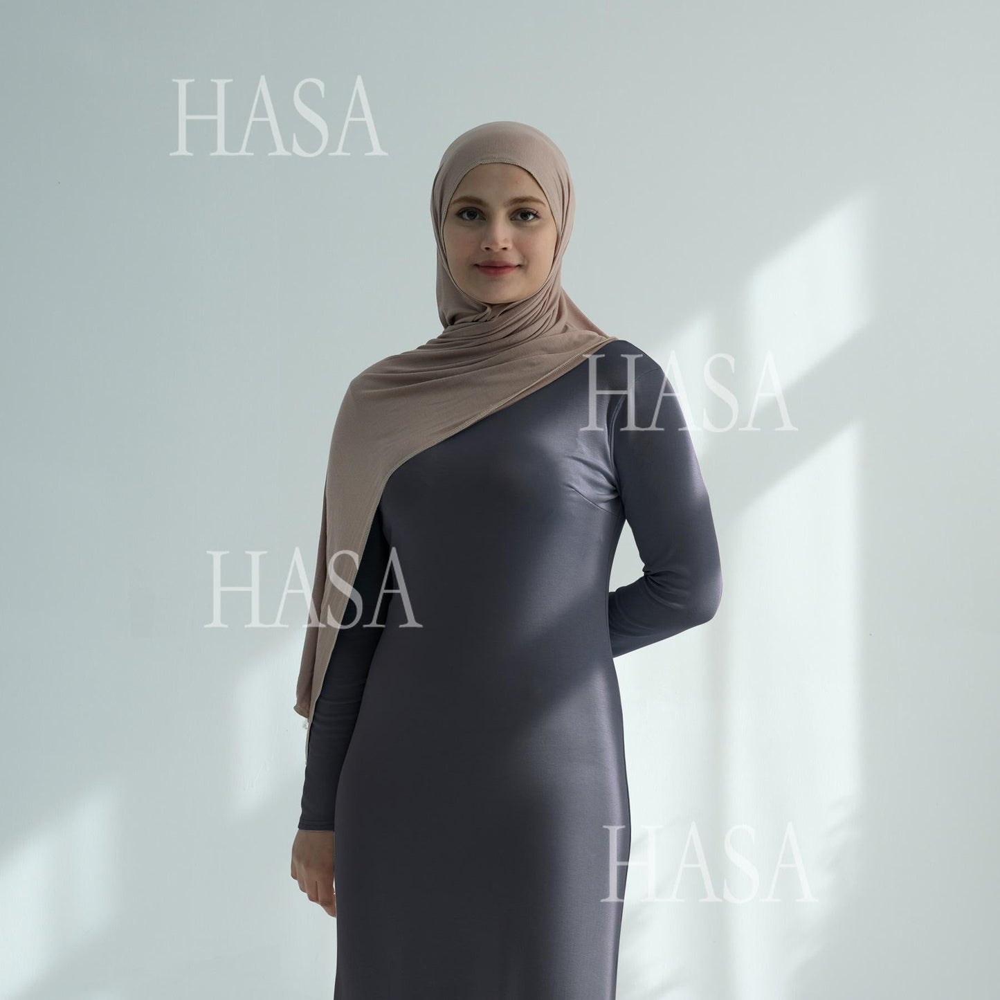 HA6565 Basic Solid Color Modal Cotton Long Dress
