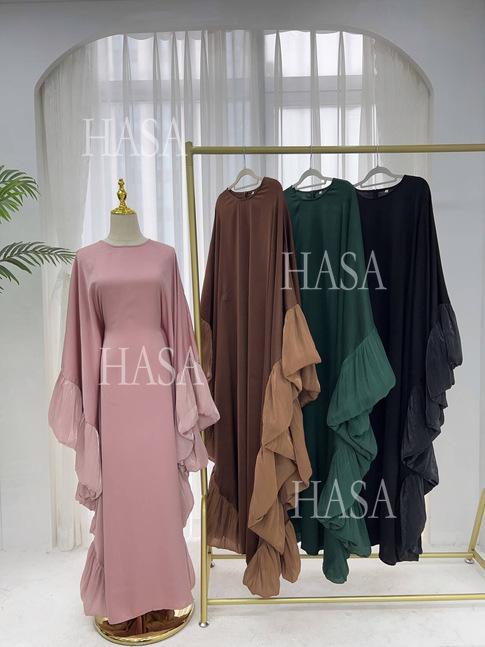 HA6473 Elegant and Graceful Heavy Stitching Lace Sleeve Robe