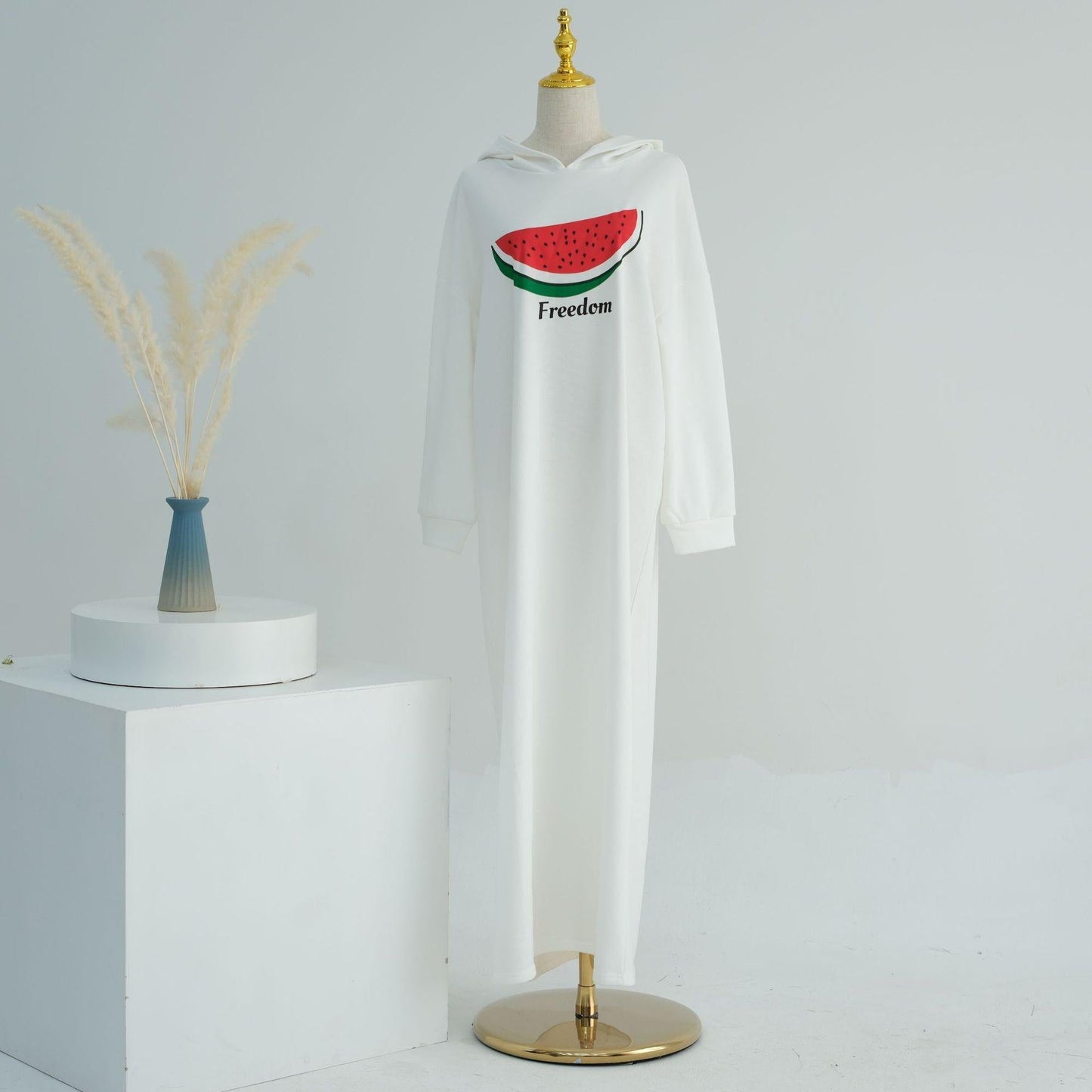 HAYA HA1094 Casual Sweater Dress Robe