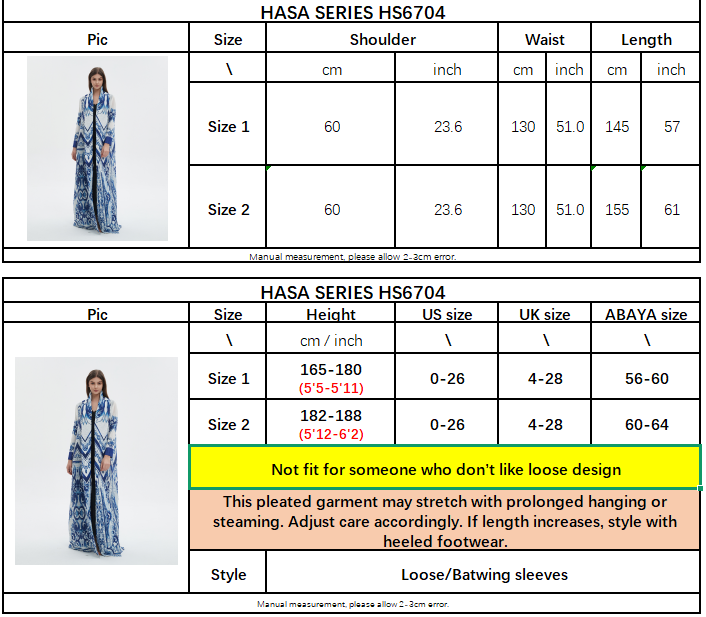 HS6704 Porcelain Dreams Blue and White Abaya for Ramadan