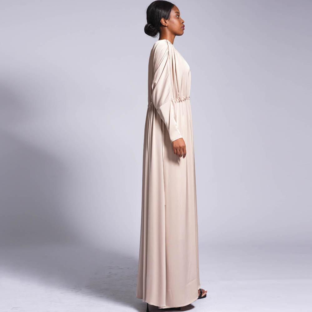 HAYA HAYA0435 Temperament Solid Color Raglan Dress