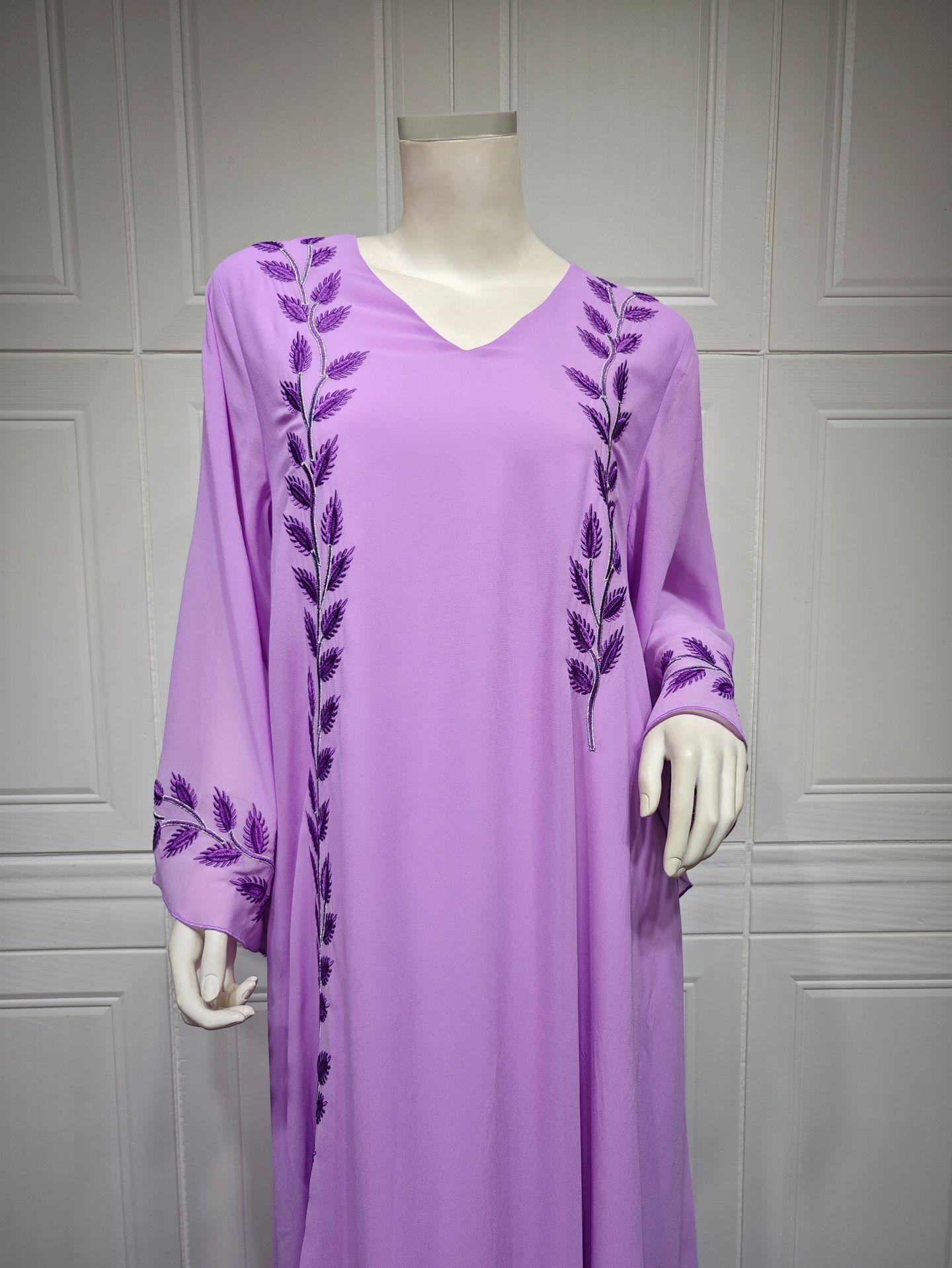 HAYA HAYA1050 2pcs Chiffon Long Muslim Dress with Hijab