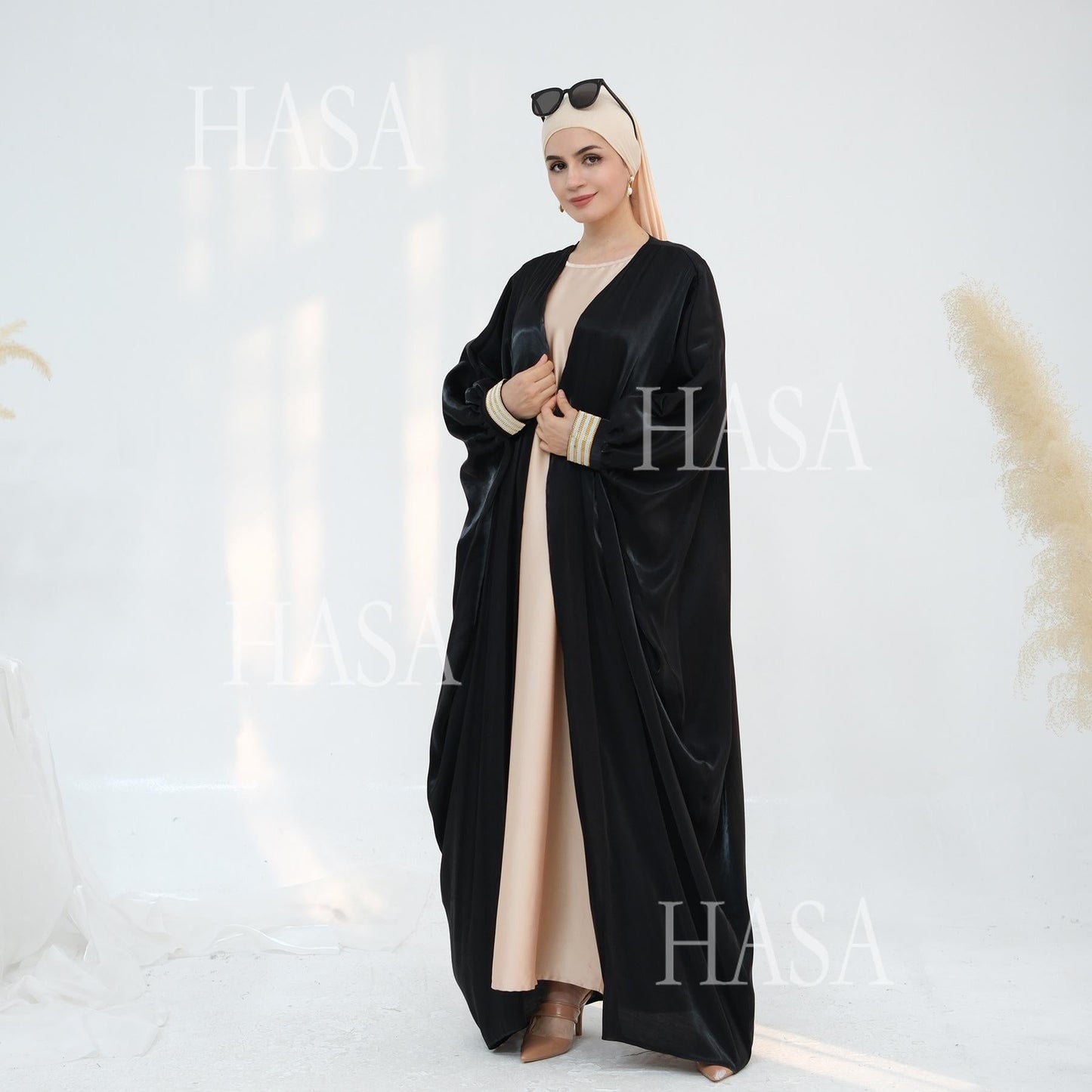 HA5873 Temperament Cardigan Long Coat Exquisite Trim To Create Elegant Style