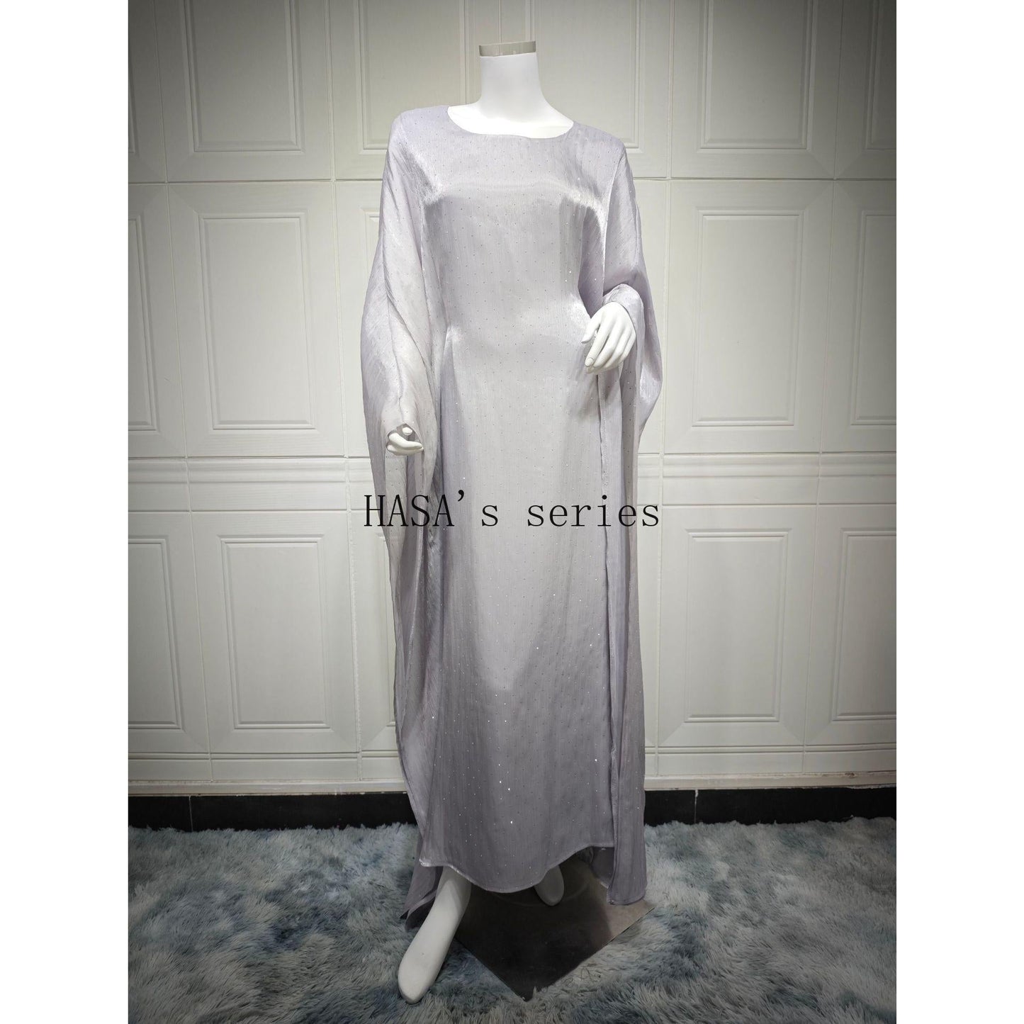HS5105 Simple and Soft Long-sleeved Pullover Dress with A Waist-length Design, in A Solid Color for Everyday Wear.