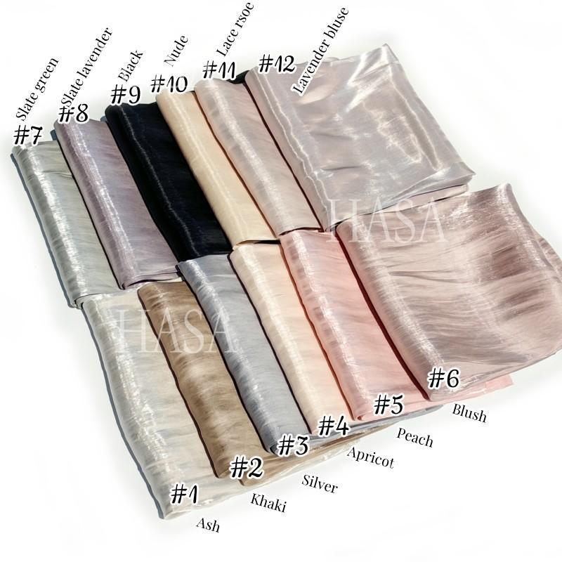 HA6479 A Simple Silk Scarf with A Mellow Color and A Light and Drapey Design
