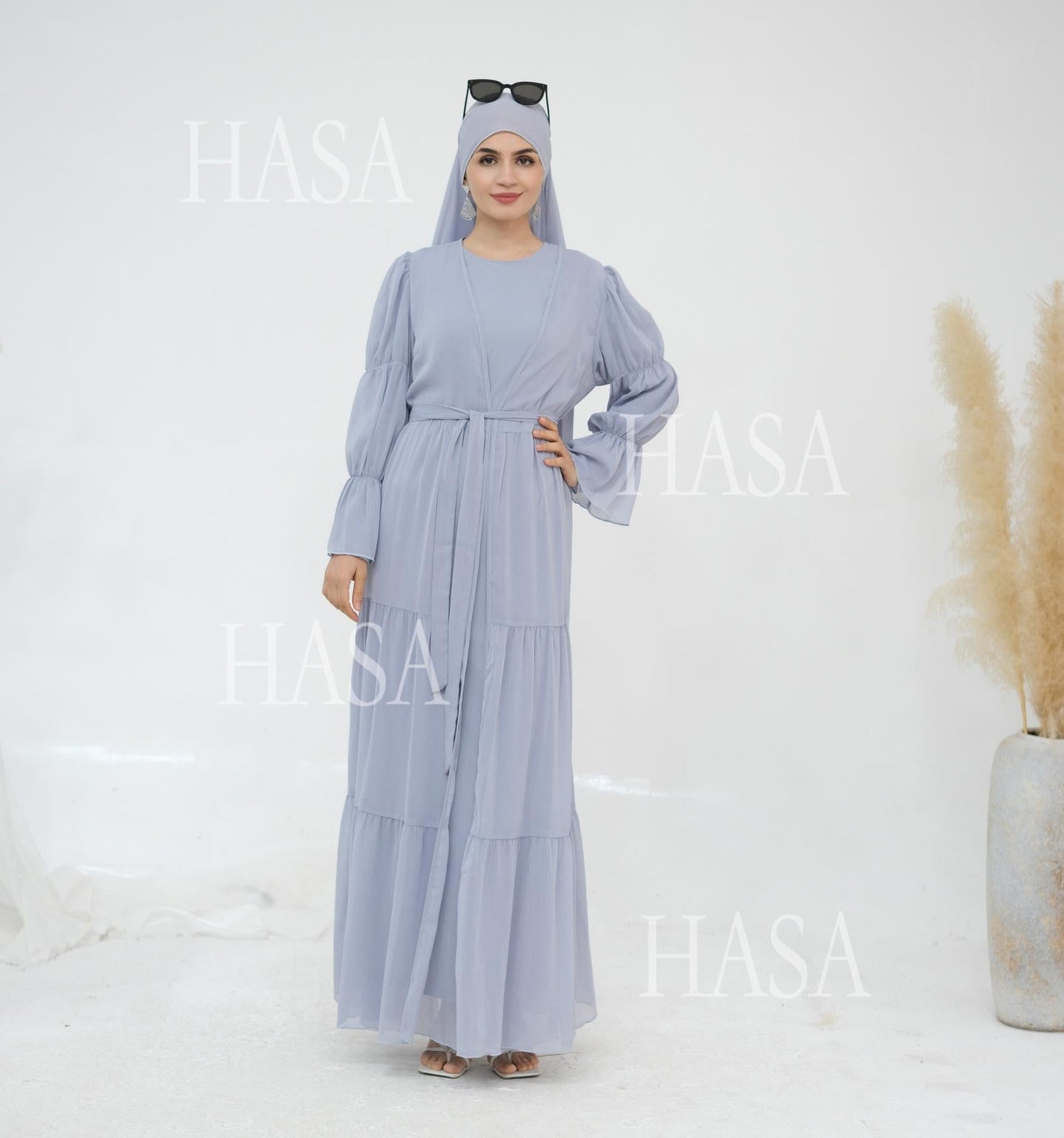 HA5881 Simple Two-piece Suit, A Dress Combination That Combines Comfort and Elegance closed abayas