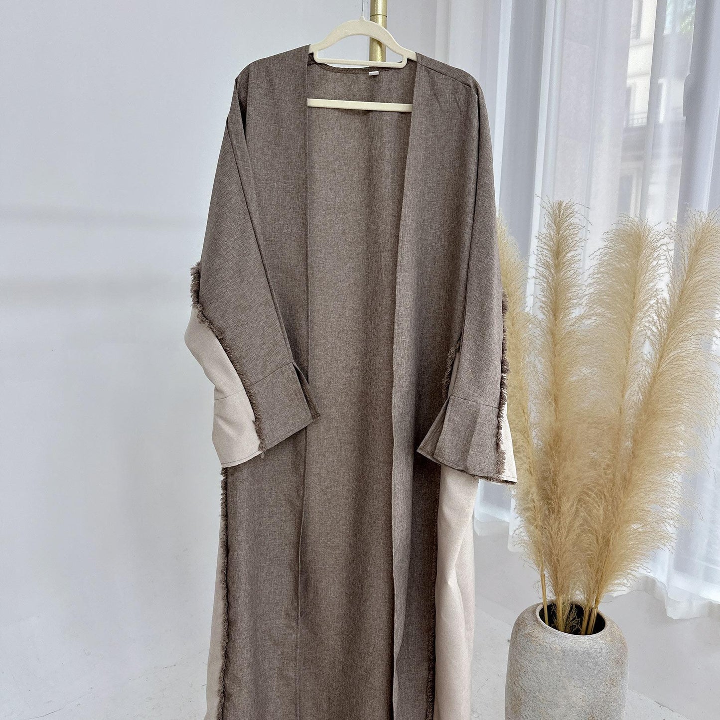 HA5606 Stylish Patchwork Robe - Cardigan and Dress Style