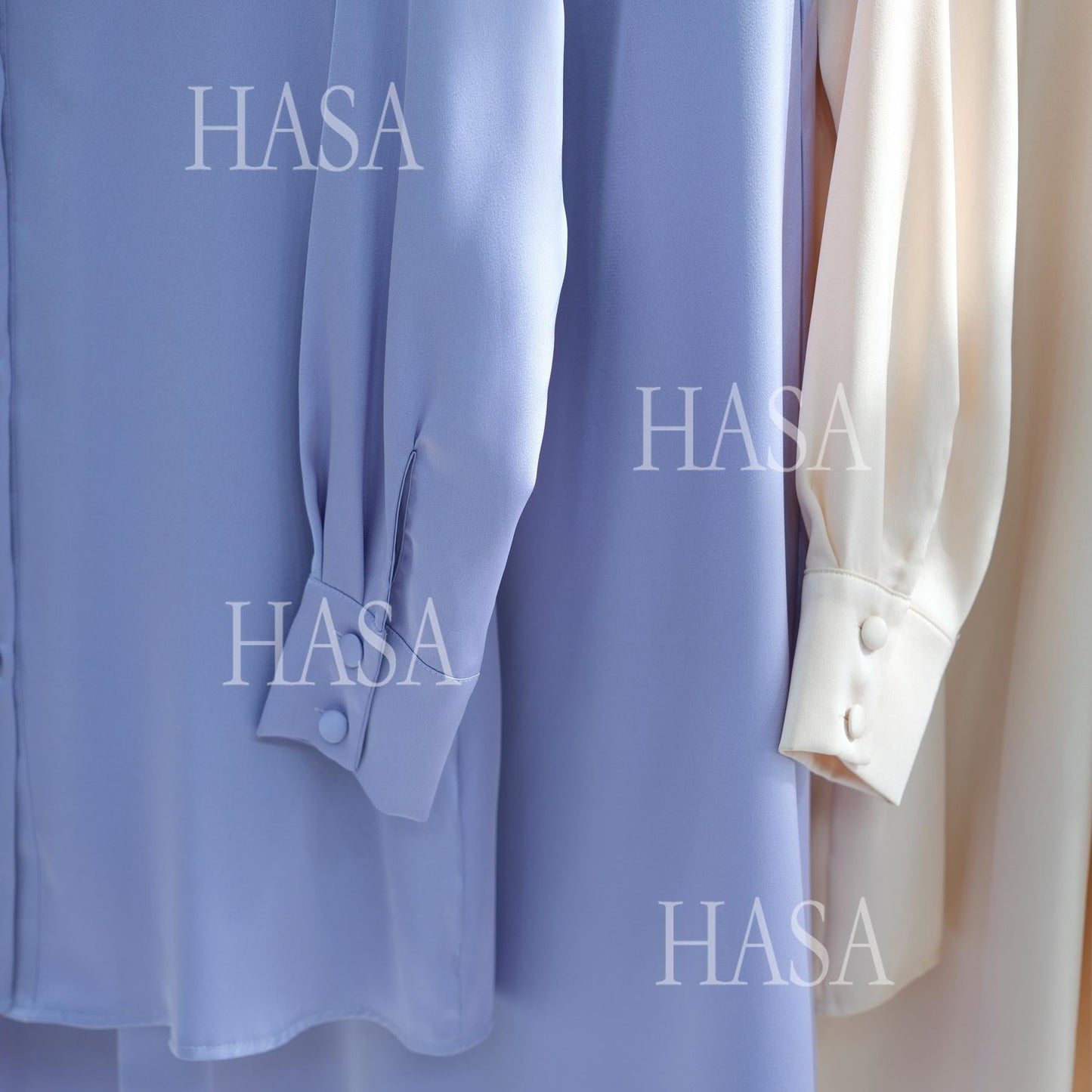 HA5874 Gentle Lace-up Two-piece Suit, Simple Texture, First Choice for Daily Wear abaya girl