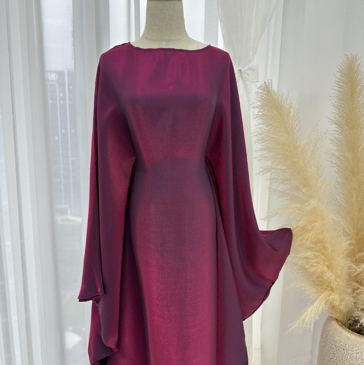 HA1348 Elegant Kaftan in Gold Cotton – 20 Vibrant Colors Available