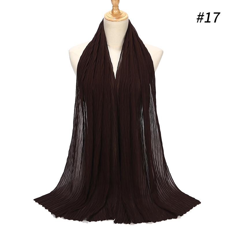 HAYA HA1137 Pearl Chiffon Baotou Scarf