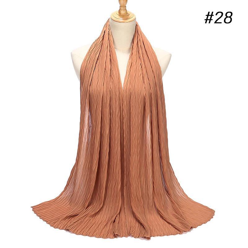 HAYA HA1137 Pearl Chiffon Baotou Scarf