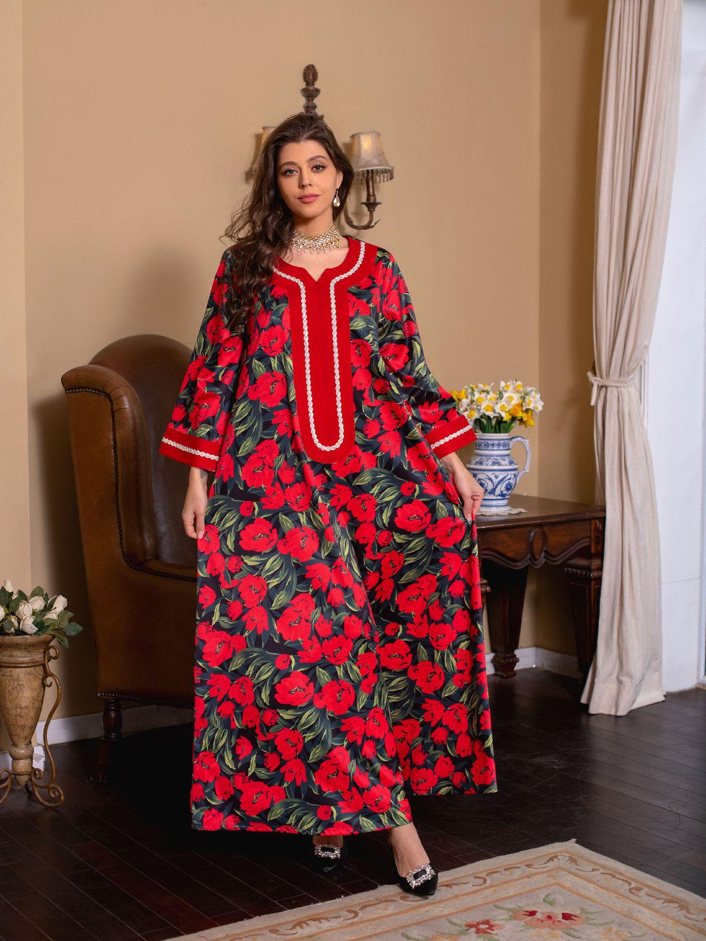 HAYA HAYA1072 Fashion New Product Hot Diamond Printed Dress