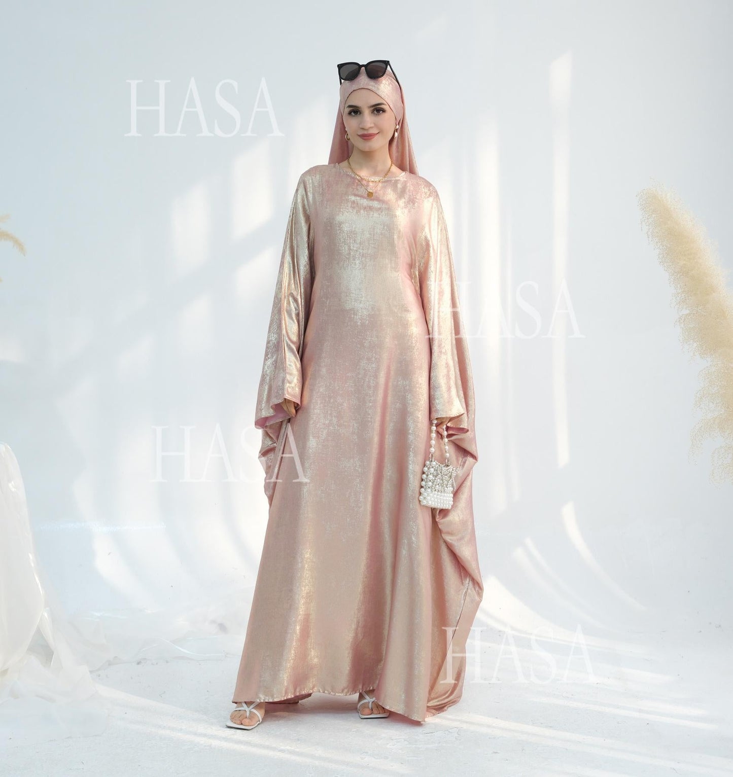 HA5879 Light-sensing Two-piece Dress | with Headscarf Design, The Overall Matching Is More Worry-free