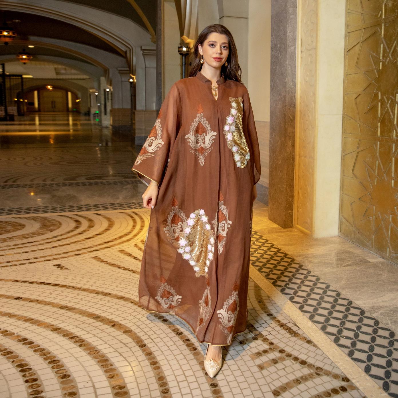 HAYA HAYA0443 Muslim Embroidered Dress