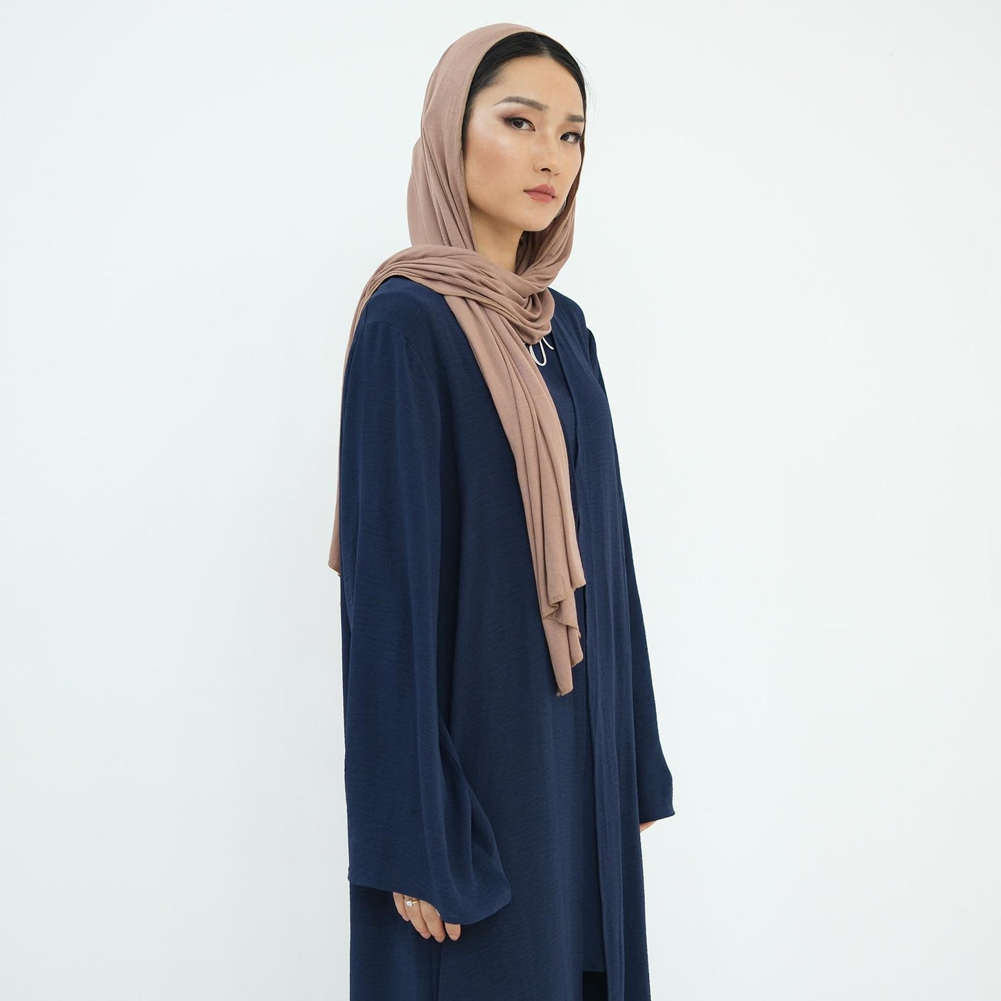 HA5107 Classic Solid Color Three-piece Suit - Loose Long Design Combination