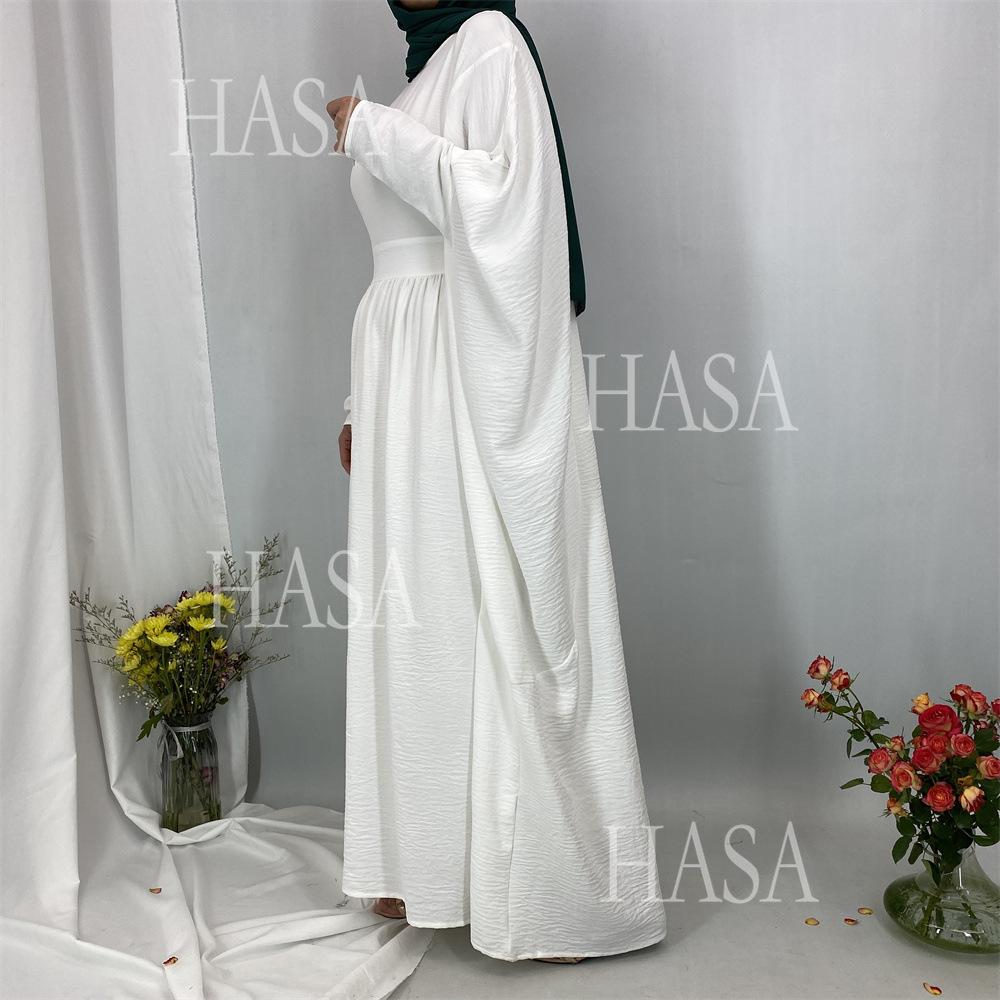 HA6586 Loose Turkish Pleated Dress, Fashionable Long Design