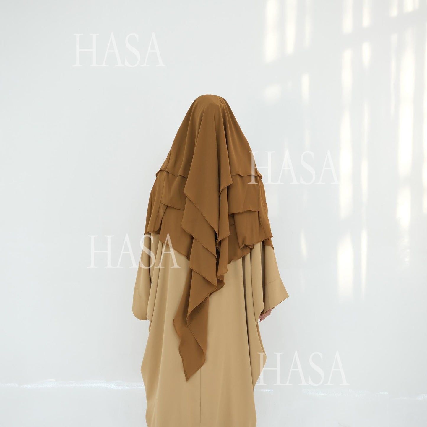 HA6475 Soft and large double-layer headscarf, wide solid color