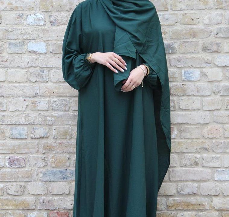 HAYA10049  New Middle East Dubai Turkish Robe Dress with Hijab hoody abaya
