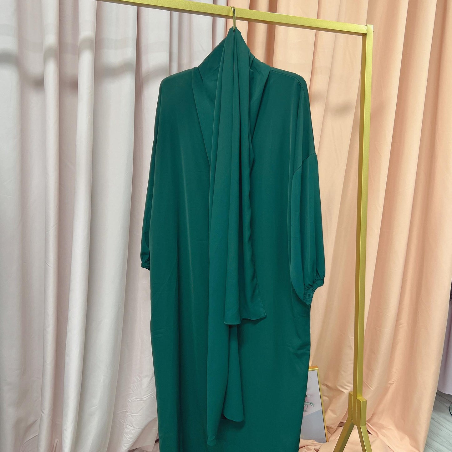 HAYA10049  New Middle East Dubai Turkish Robe Dress with Hijab hoody abaya