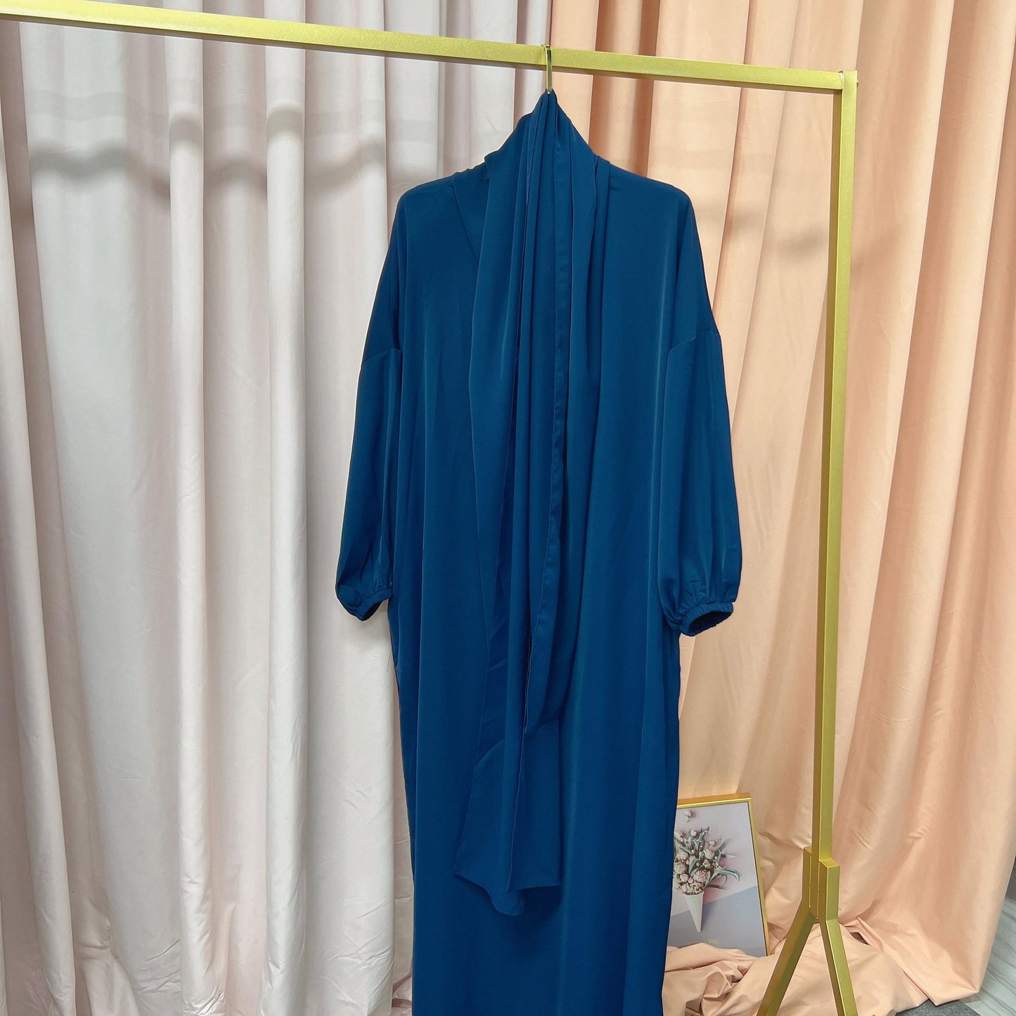 HAYA10049  New Middle East Dubai Turkish Robe Dress with Hijab hoody abaya