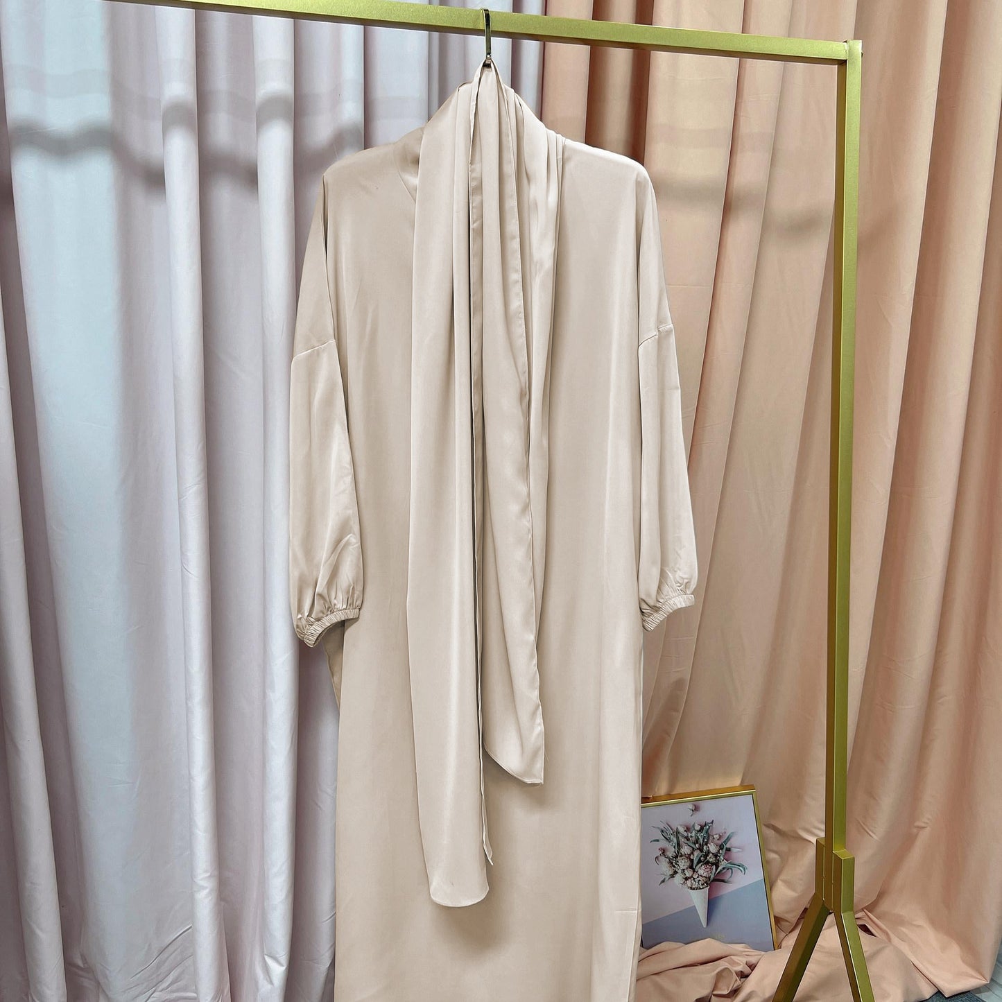 HAYA10049  New Middle East Dubai Turkish Robe Dress with Hijab hoody abaya