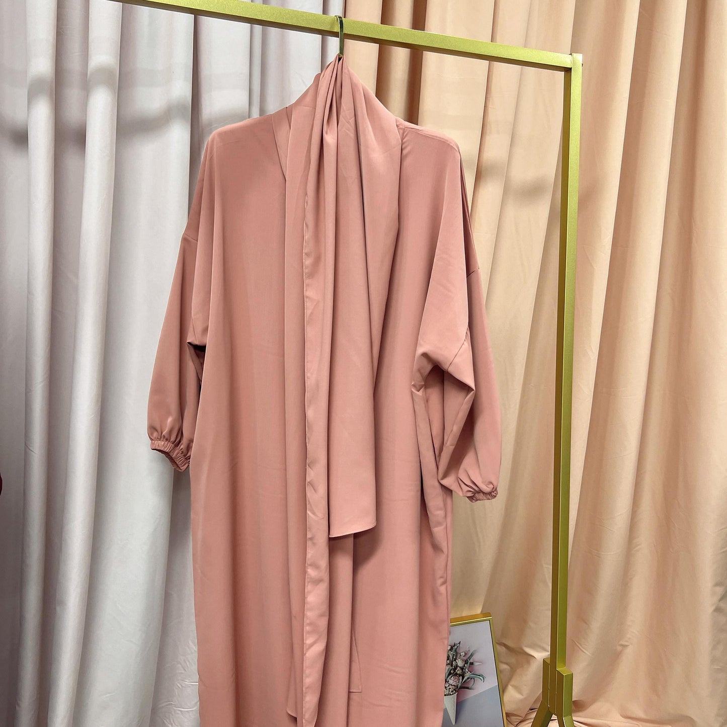 HAYA10049  New Middle East Dubai Turkish Robe Dress with Hijab hoody abaya