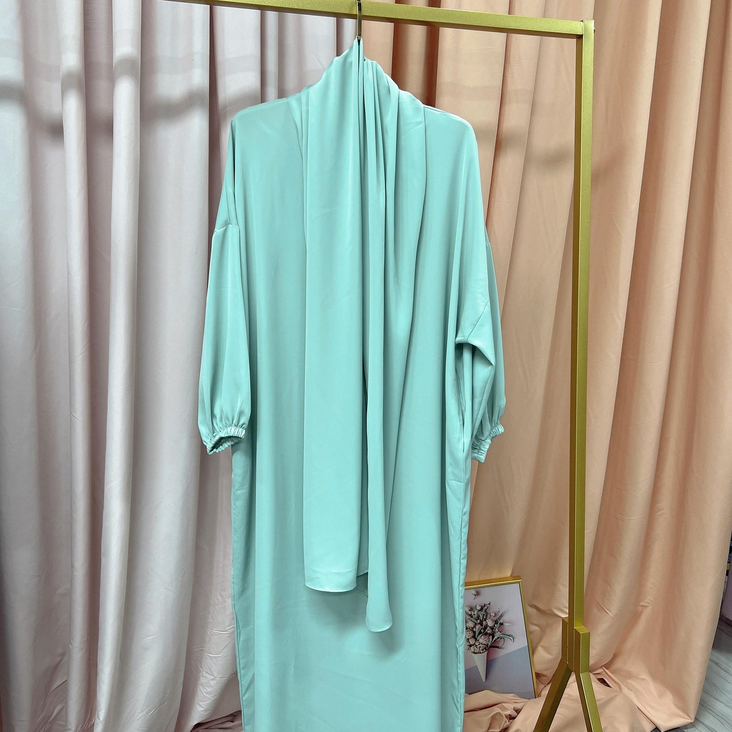 HAYA10049  New Middle East Dubai Turkish Robe Dress with Hijab hoody abaya