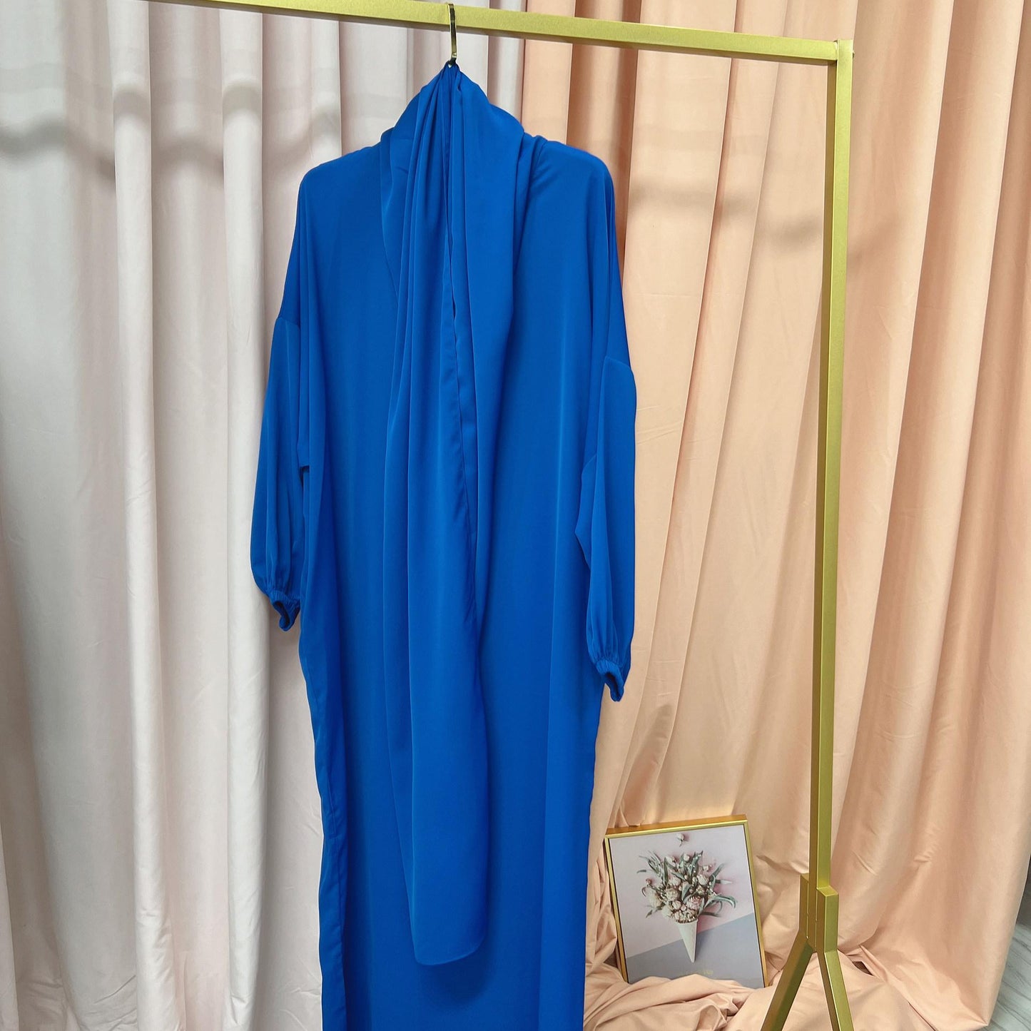 HAYA10049  New Middle East Dubai Turkish Robe Dress with Hijab hoody abaya