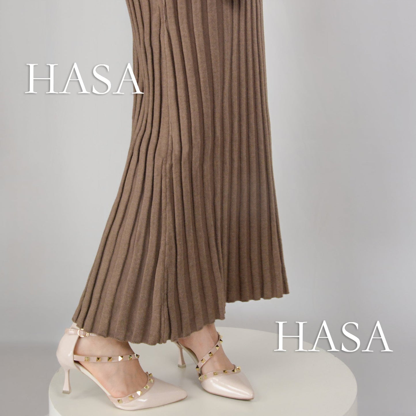 HAYA0112 Knitted long dress warm for autumn and winter