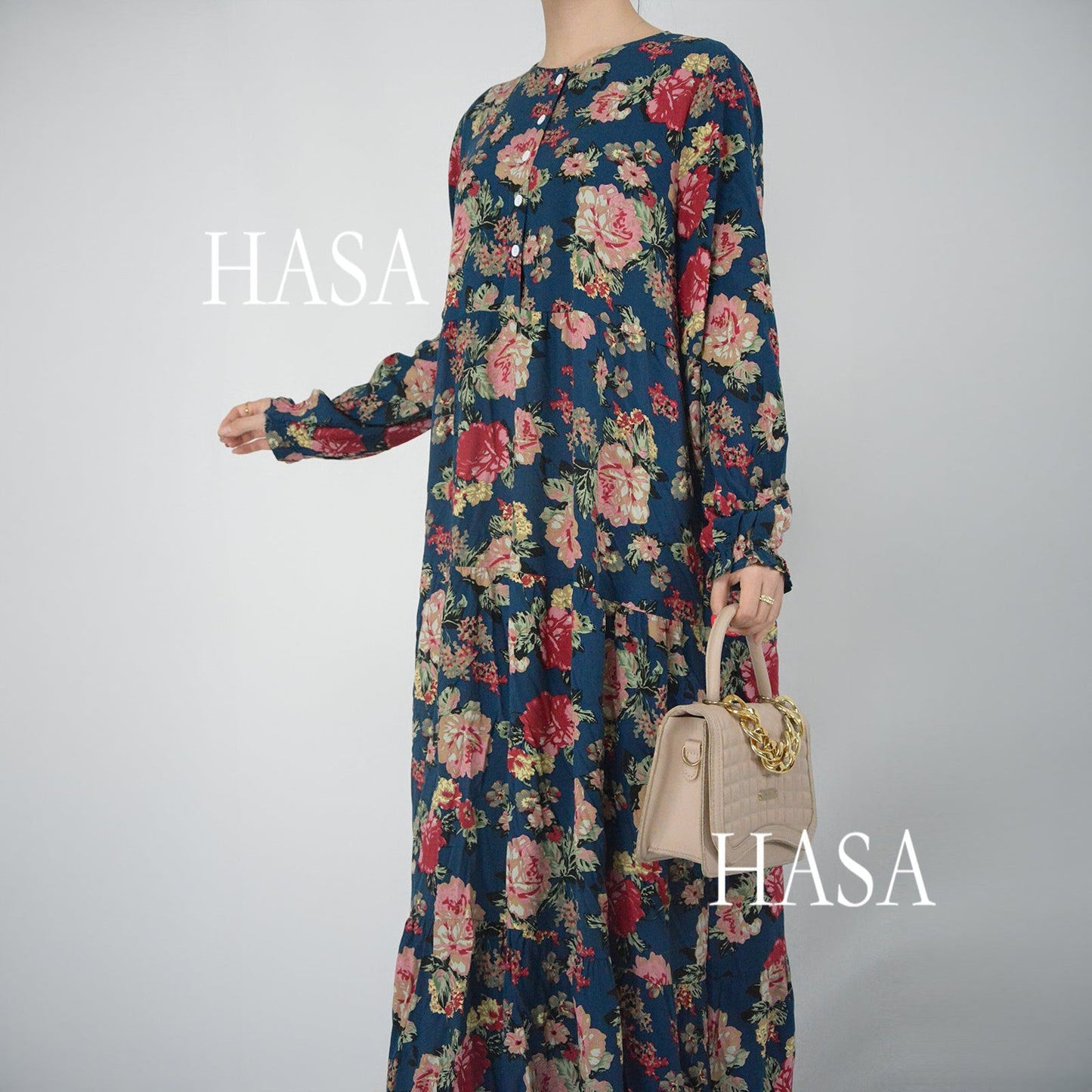 HAYA  Summer rayon dress front button design HAYA0620