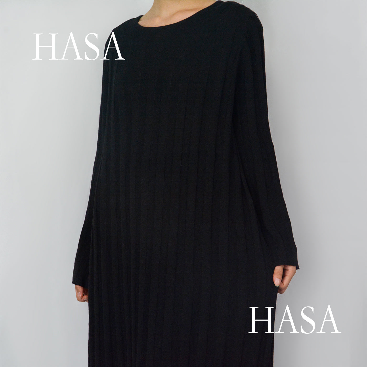 HAYA0112 Knitted long dress warm for autumn and winter