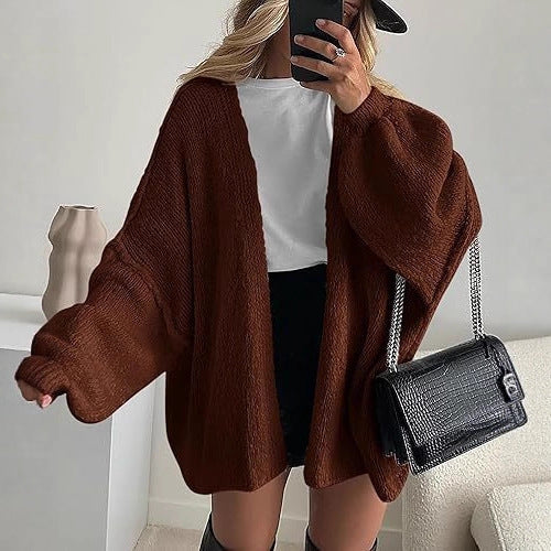 HA6673 Knitted Top Casual Loose-fitting Cardigan