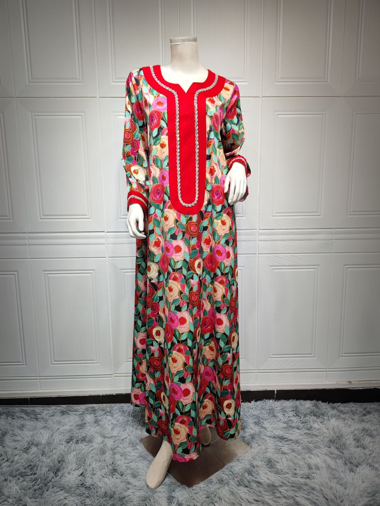 HAYA HAYA1073 Fashionable Embroidered Dress